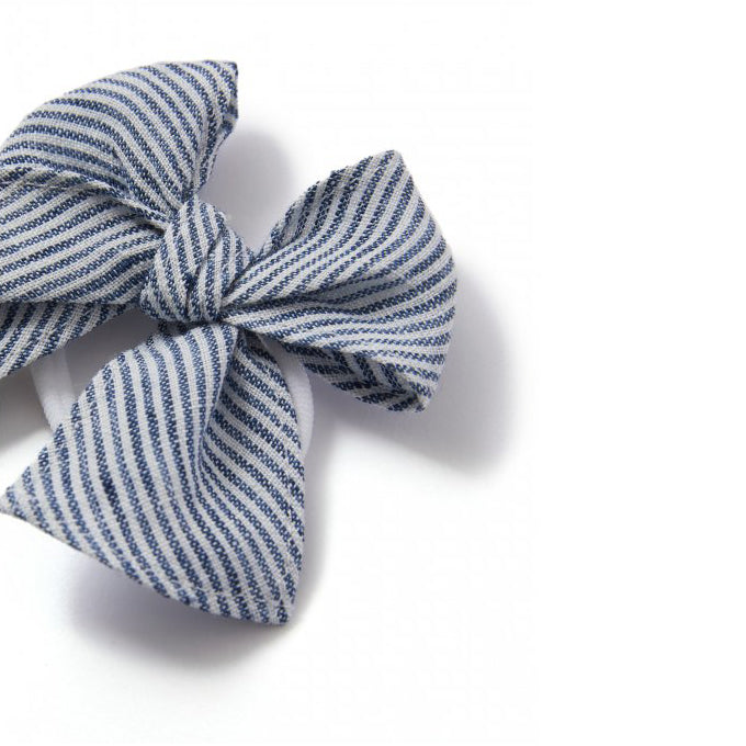 Girls White Stripe Headband
