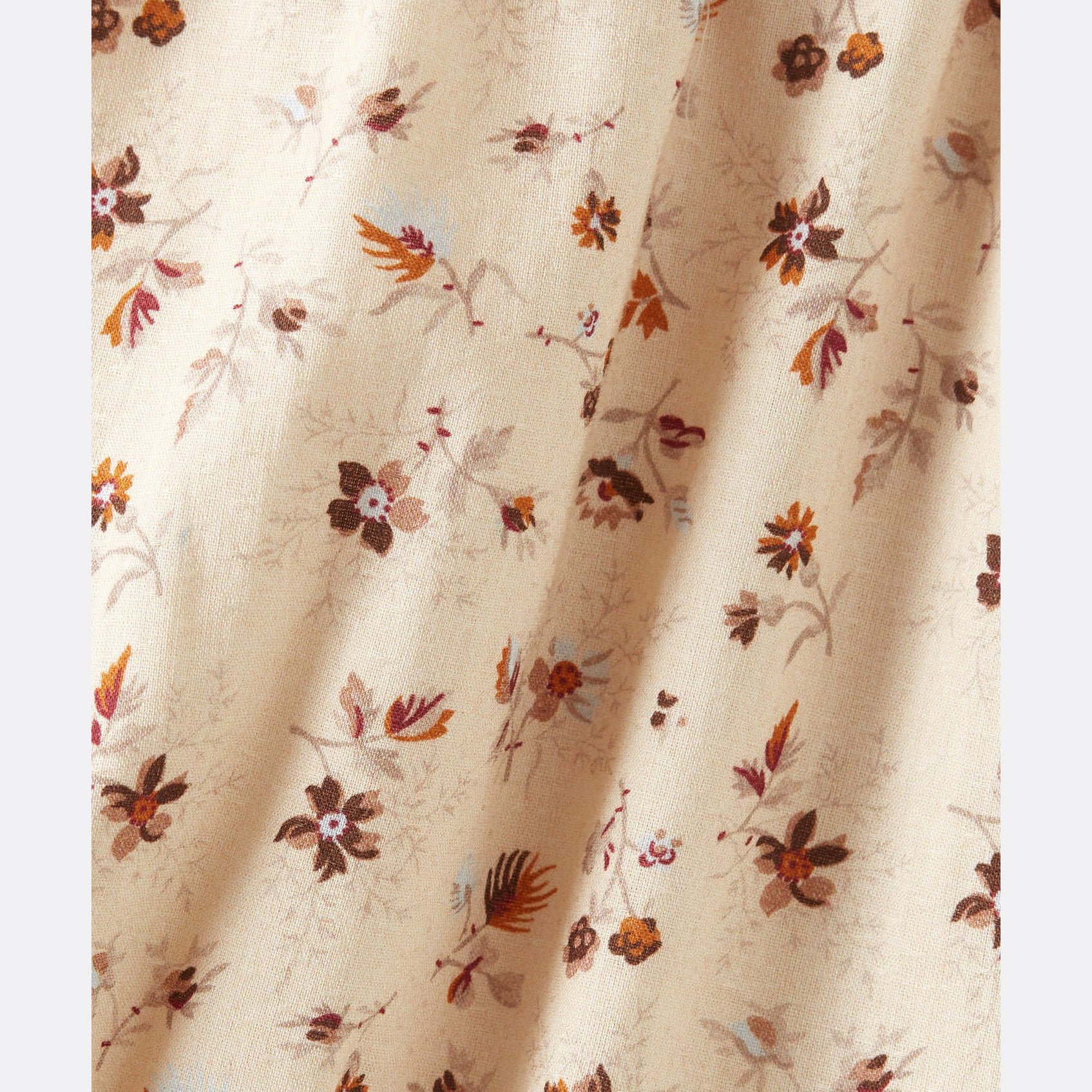 Baby Girls Beige Floral Cotton Babysuit