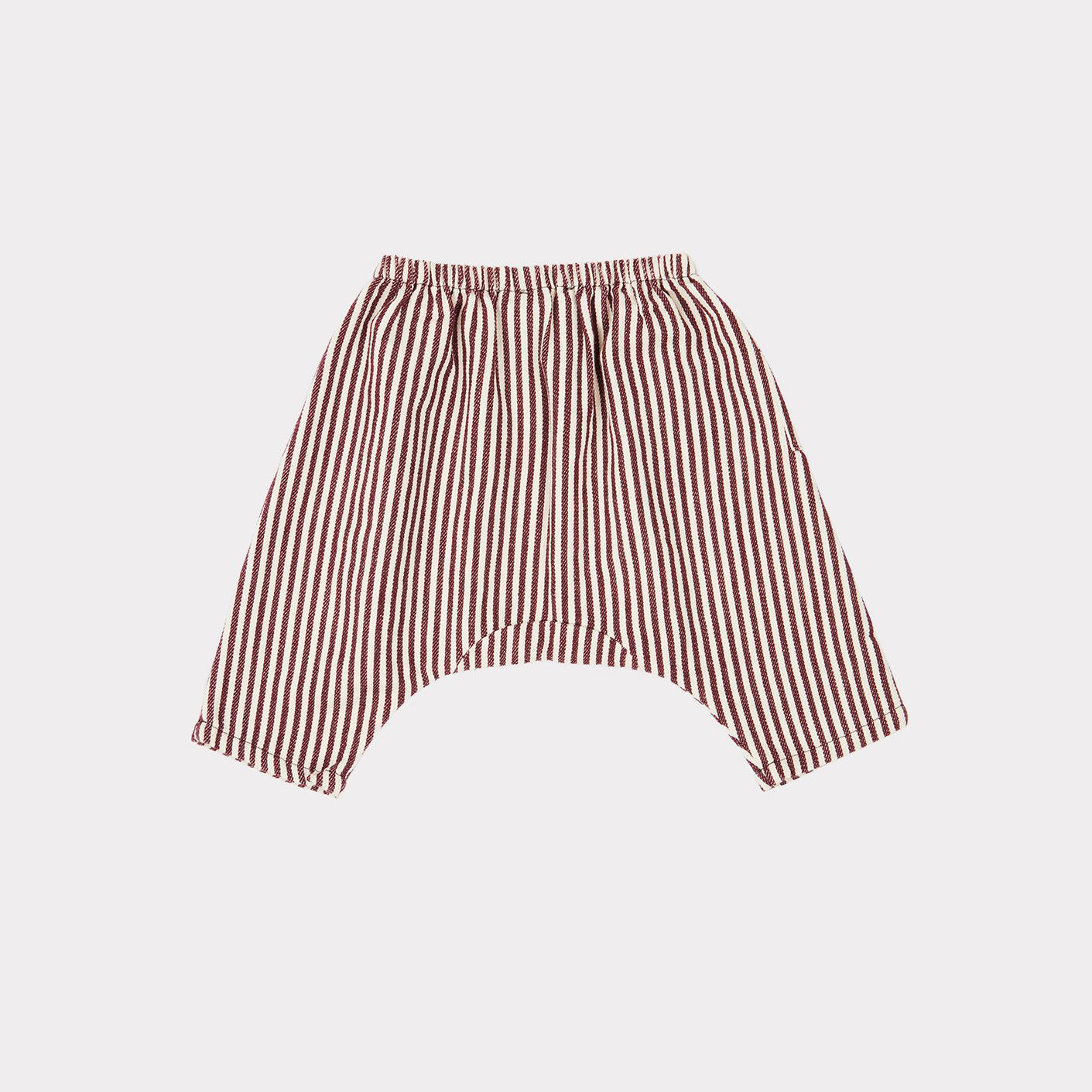 Baby Boys Brown Stripes Cotton Trousers