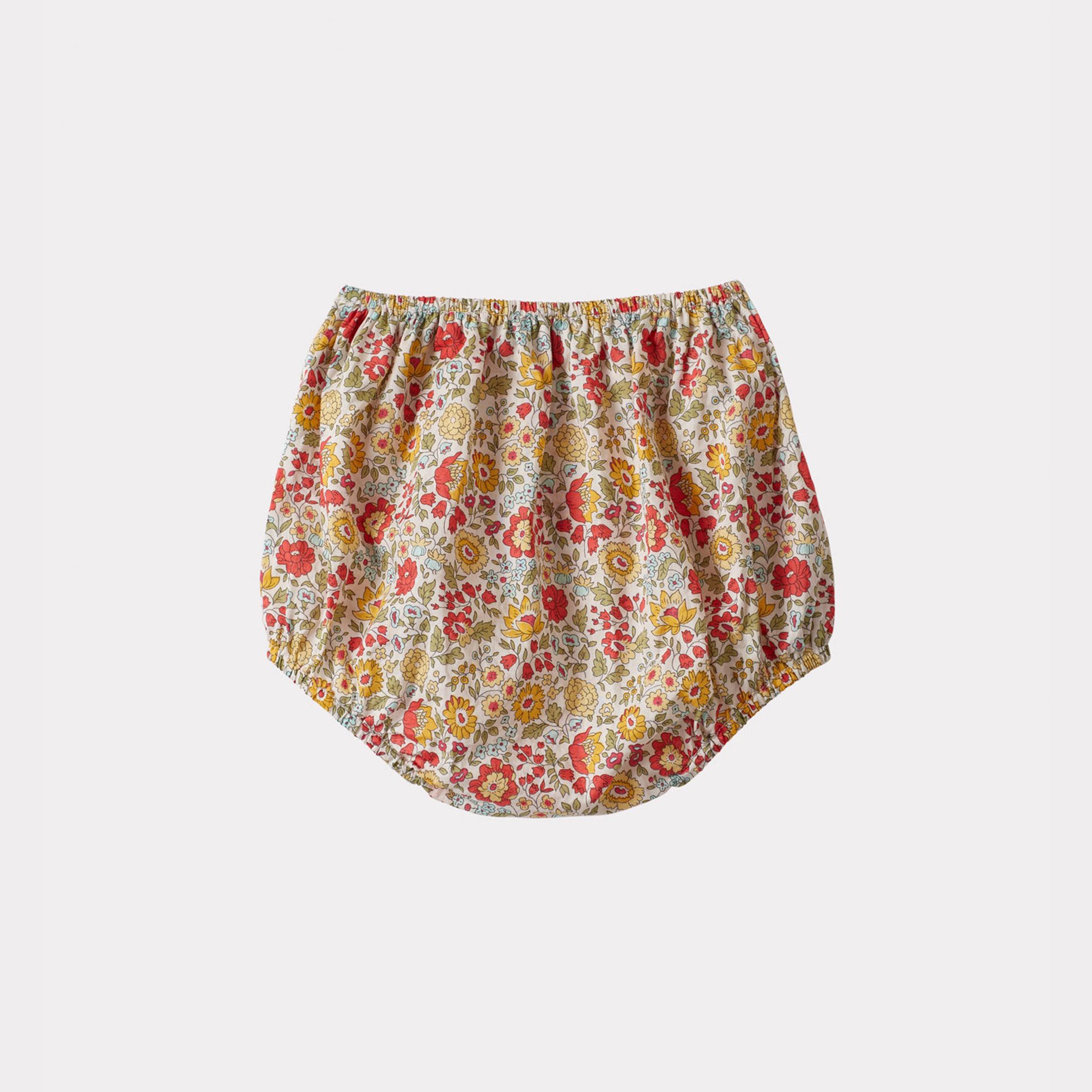 Baby Girls Yellow Floral Cotton Bloomers