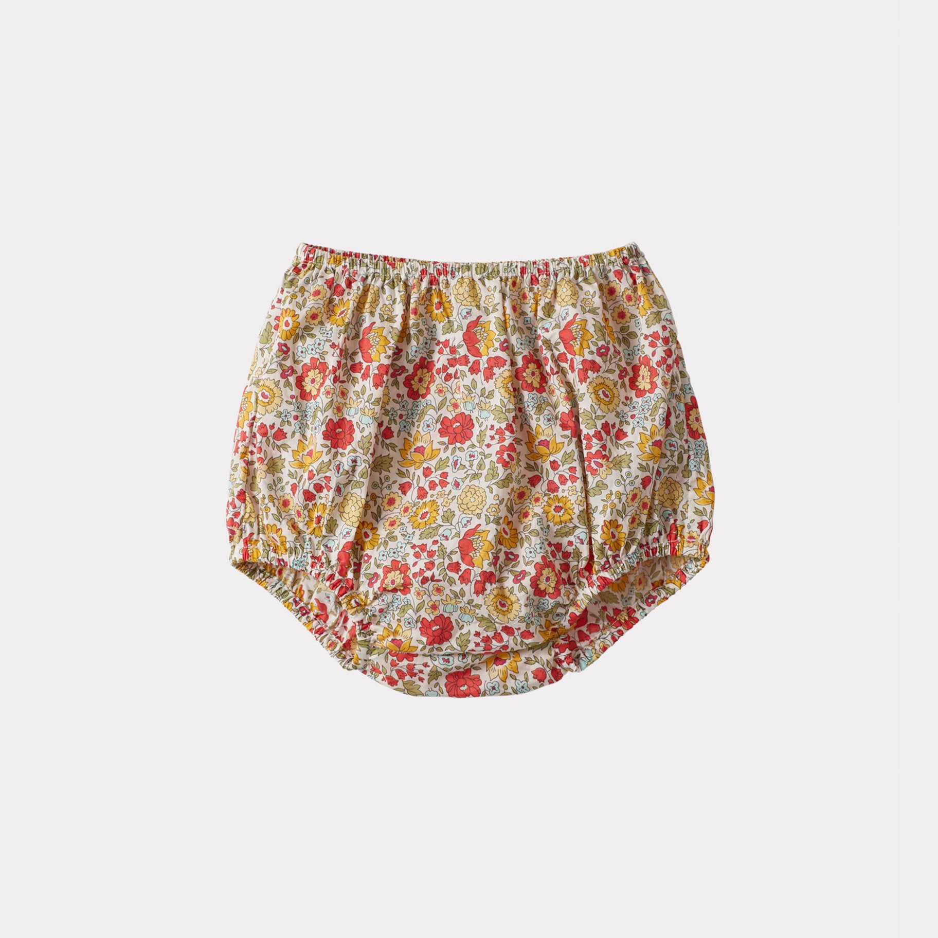 Baby Girls Yellow Floral Cotton Bloomers