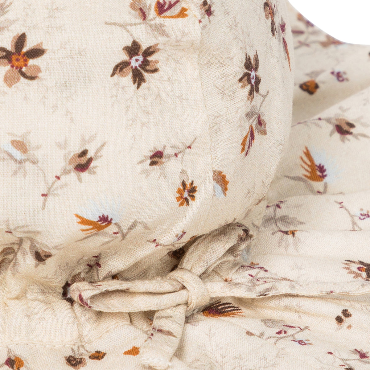 Baby Girls Beige Floral Cotton Sunhat