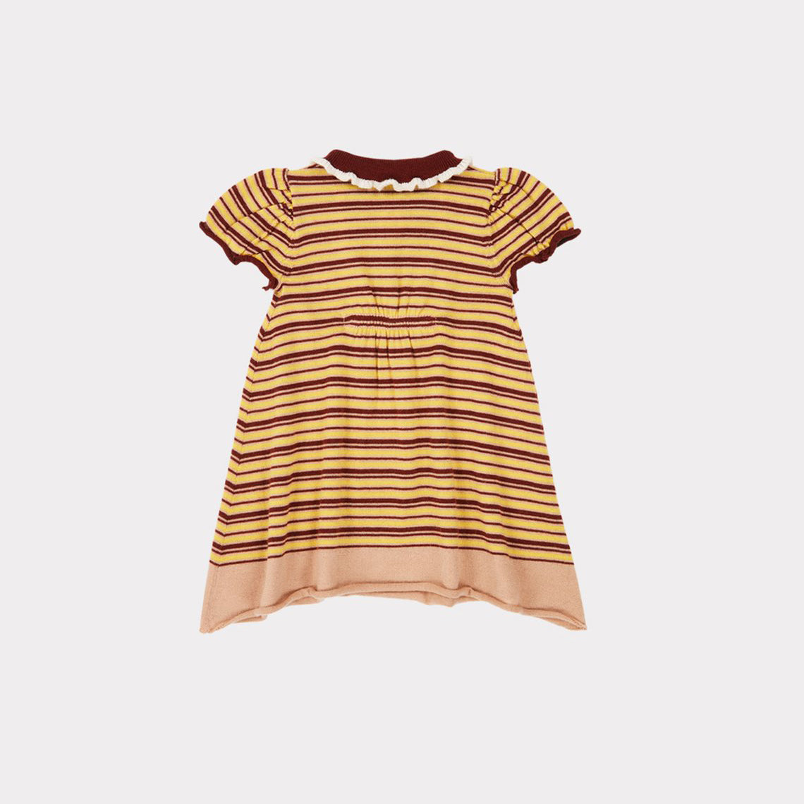 Baby Girls Yellow Stripes Wool Dress
