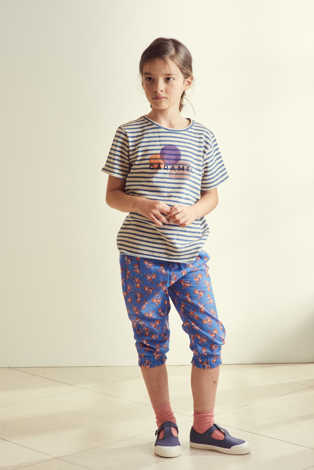 Boys & Girls Blue Stripes Cotton T-Shirt