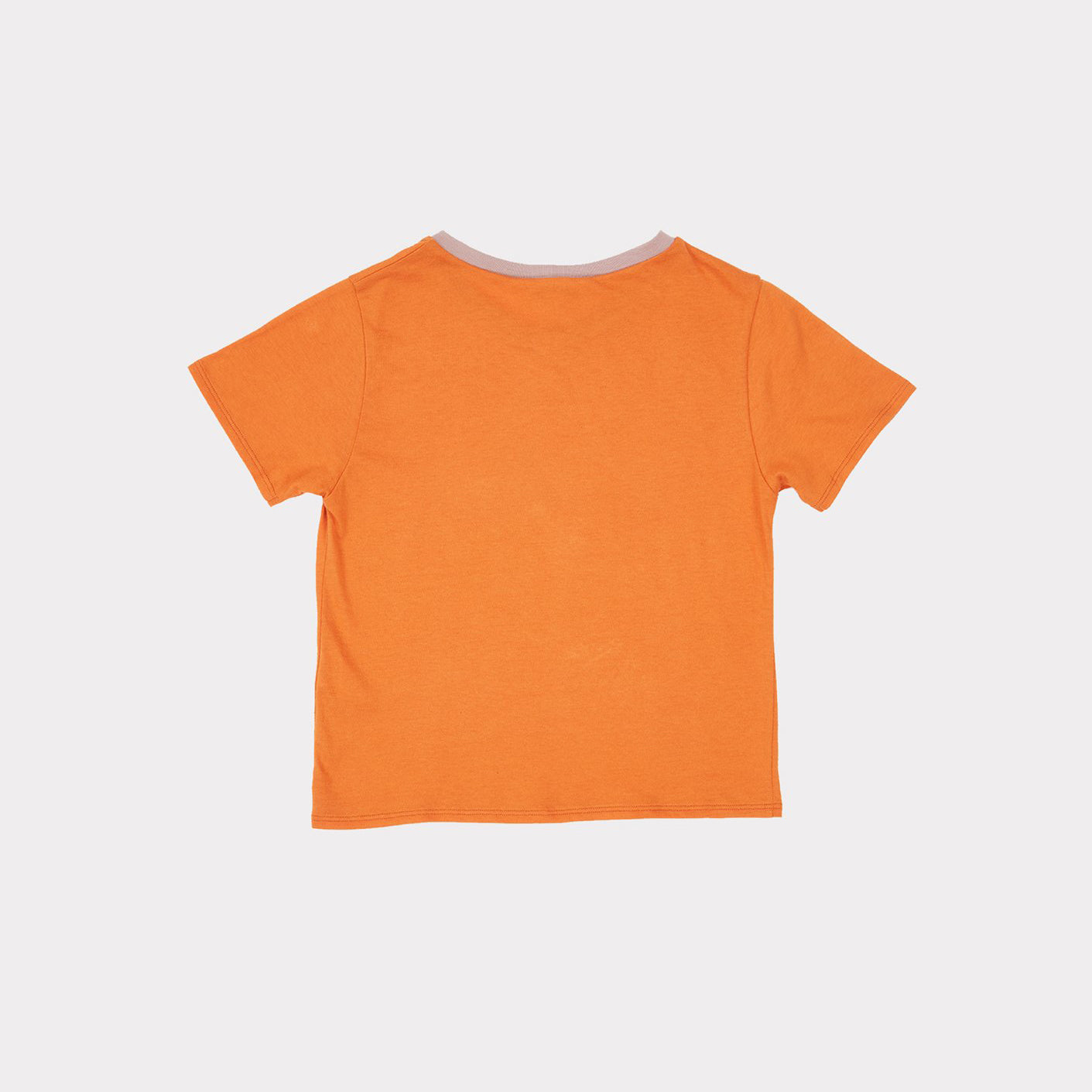Boys & Girls Orange Logo Cotton T-Shirt