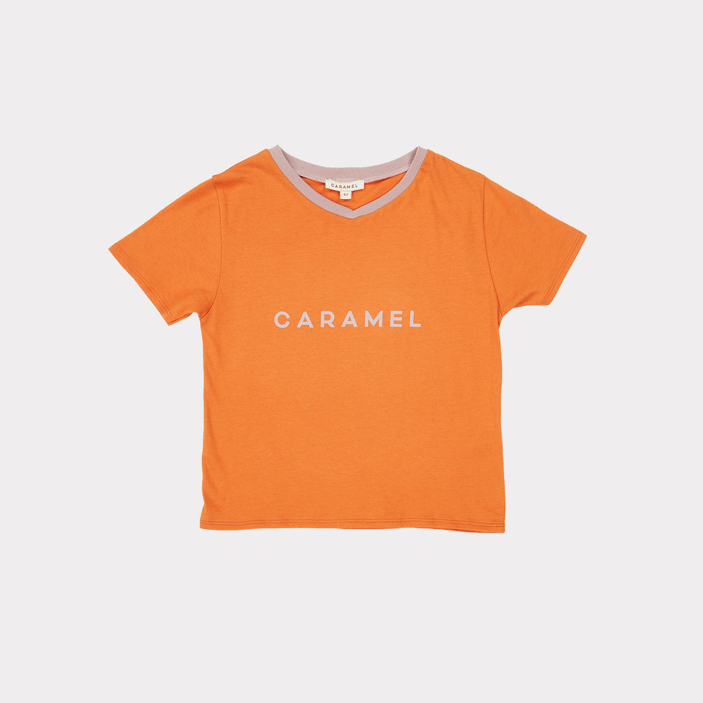 Boys & Girls Orange Logo Cotton T-Shirt