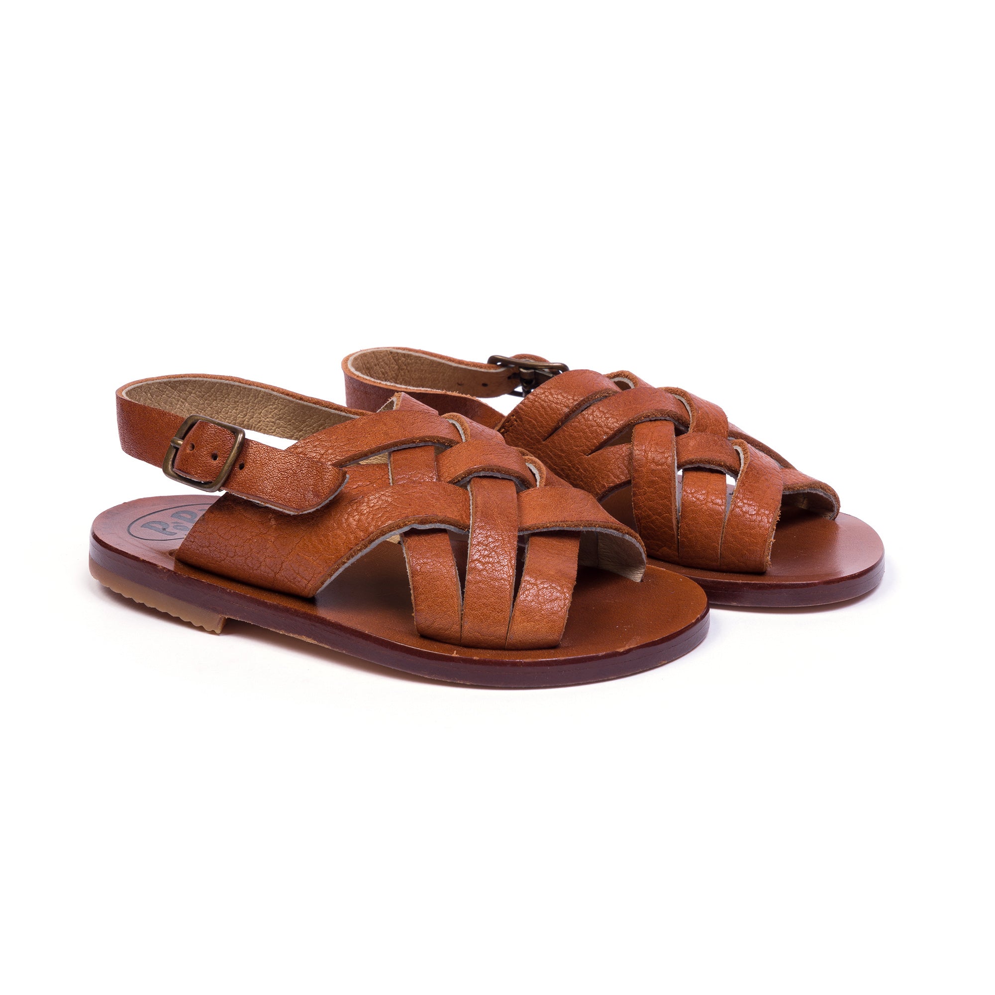 Boys & Girls Brown Leather Sandals