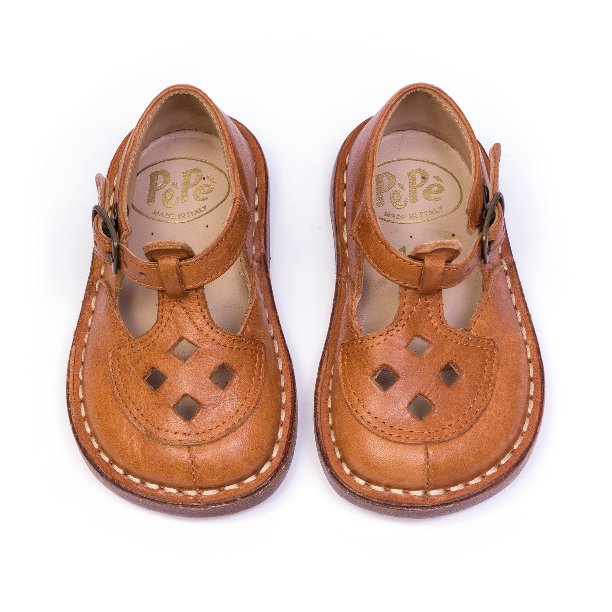 Boys & Girls Brown Leather Shoes