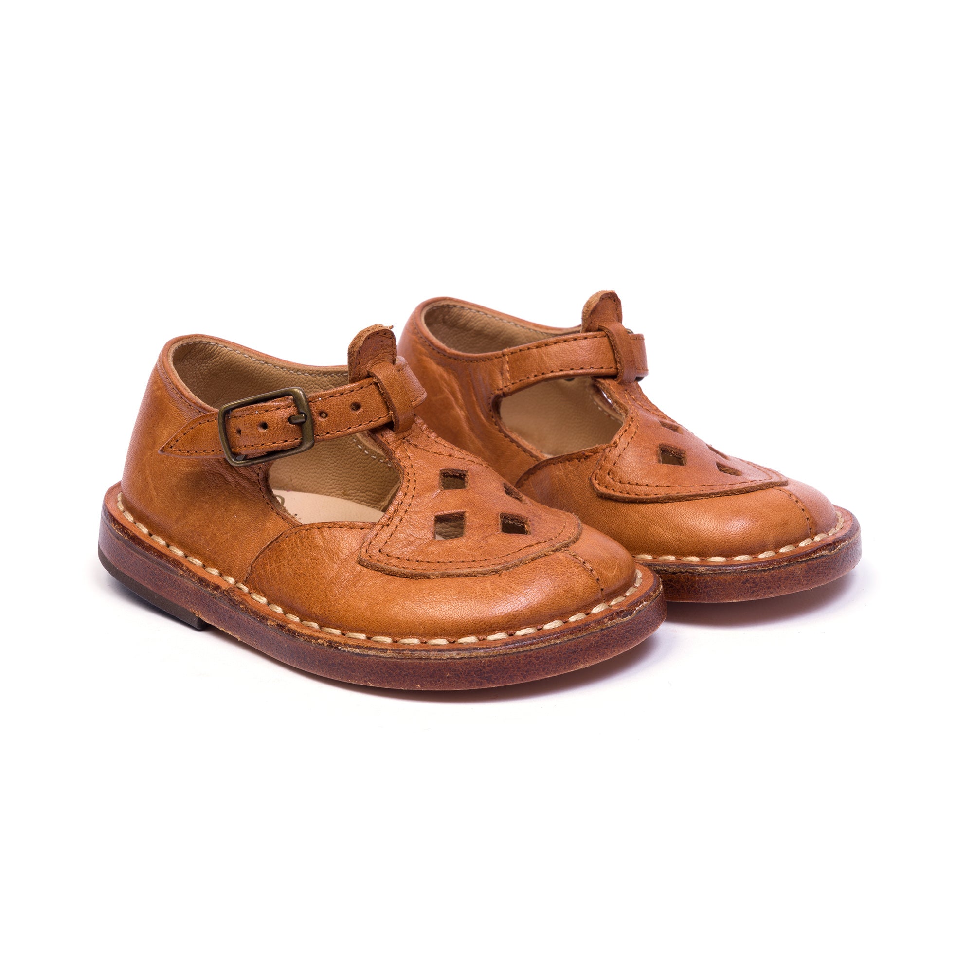 Boys & Girls Brown Leather Shoes