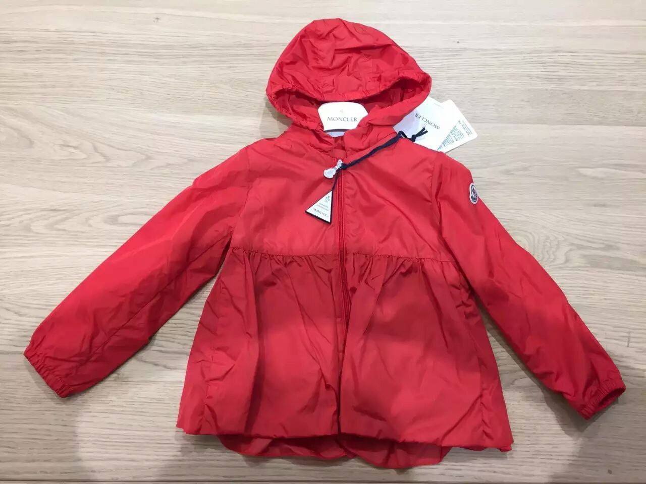 Baby Girls Red Hooded  'Regine' Zip-Up Tops - CÉMAROSE | Children's Fashion Store
