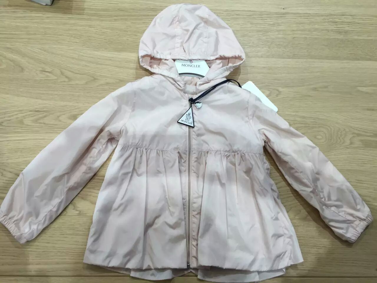 Baby Girls Light Pink Hooded  'Regine' Zip-Up Tops - CÉMAROSE | Children's Fashion Store