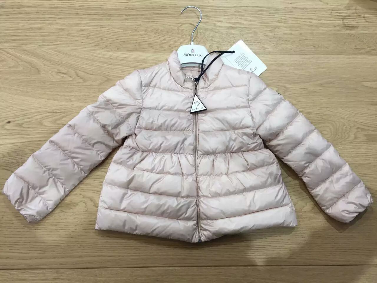 Baby Girls Light Pink Down Padded Ribbed 'Joelle' Jacket - CÉMAROSE | Children's Fashion Store