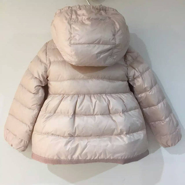 Baby Girls Light Pink Down Padded Jacket With Embroidered Edge - CÉMAROSE | Children's Fashion Store - 2