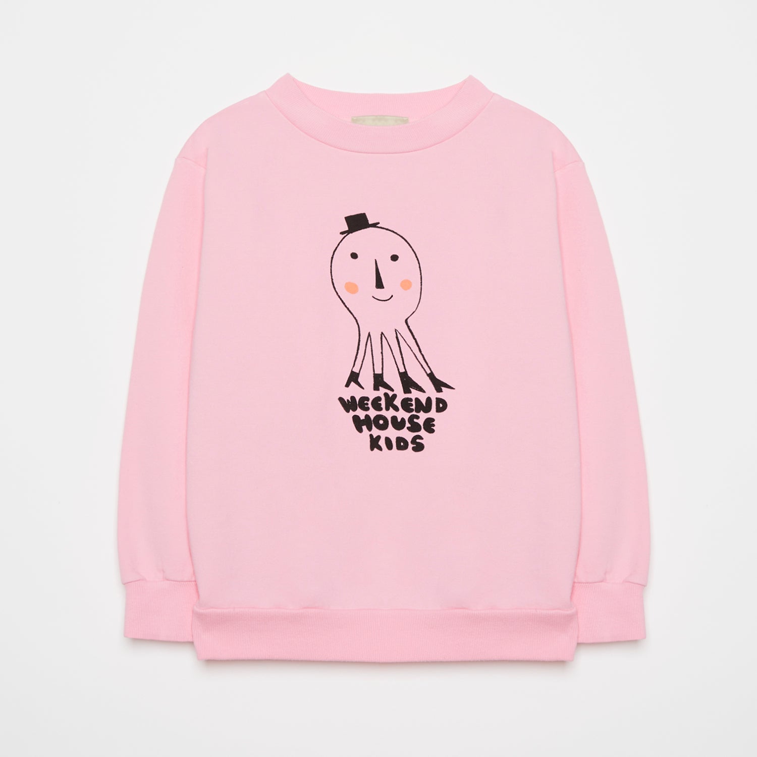 Boys & Girls Pink Printed Cotton Sweatshirt