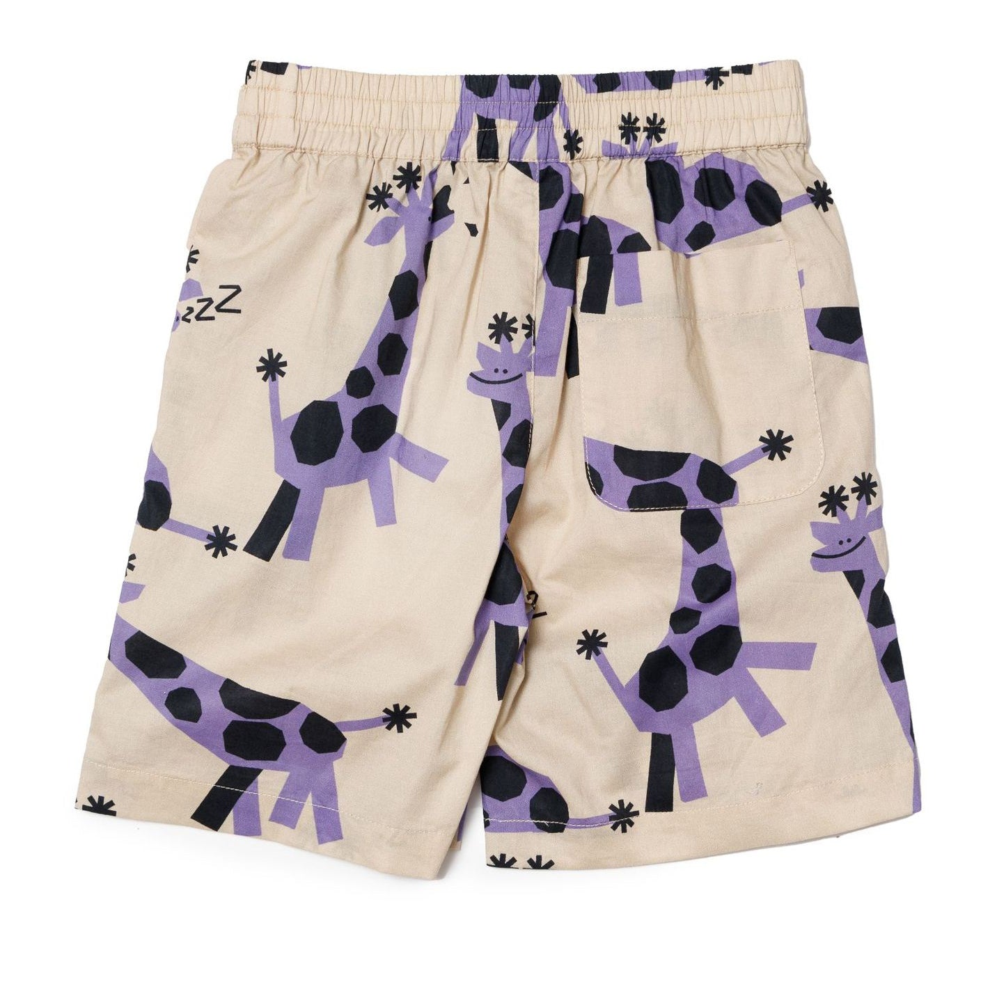 Boys & Girls Purple Painting Cotton Shorts