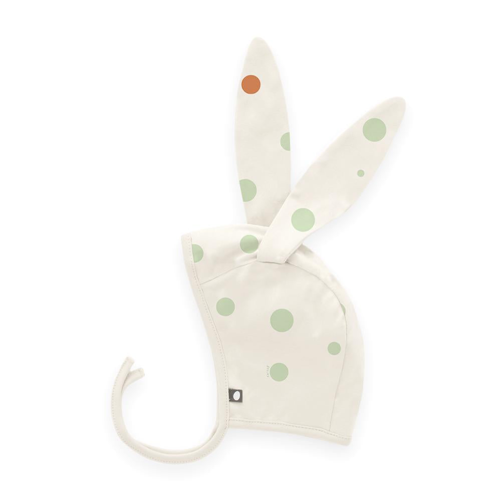 Baby Girls White Dots Bunny Hat