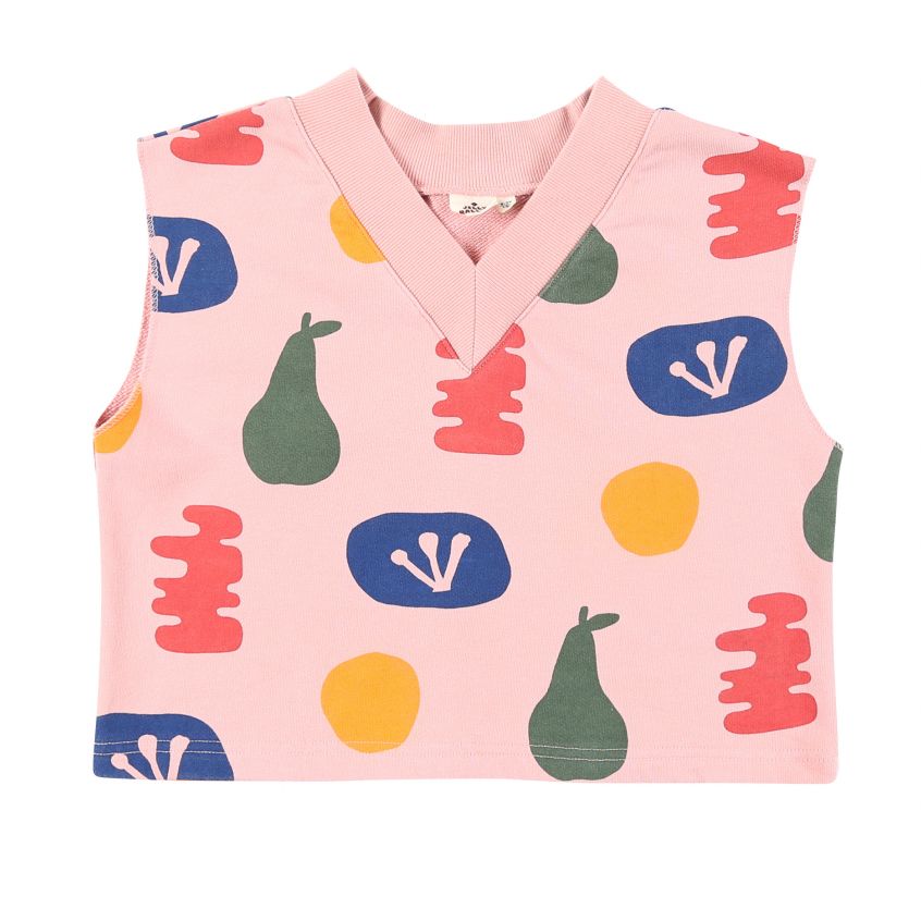 Girls Pink Painting Cotton T-Shirt
