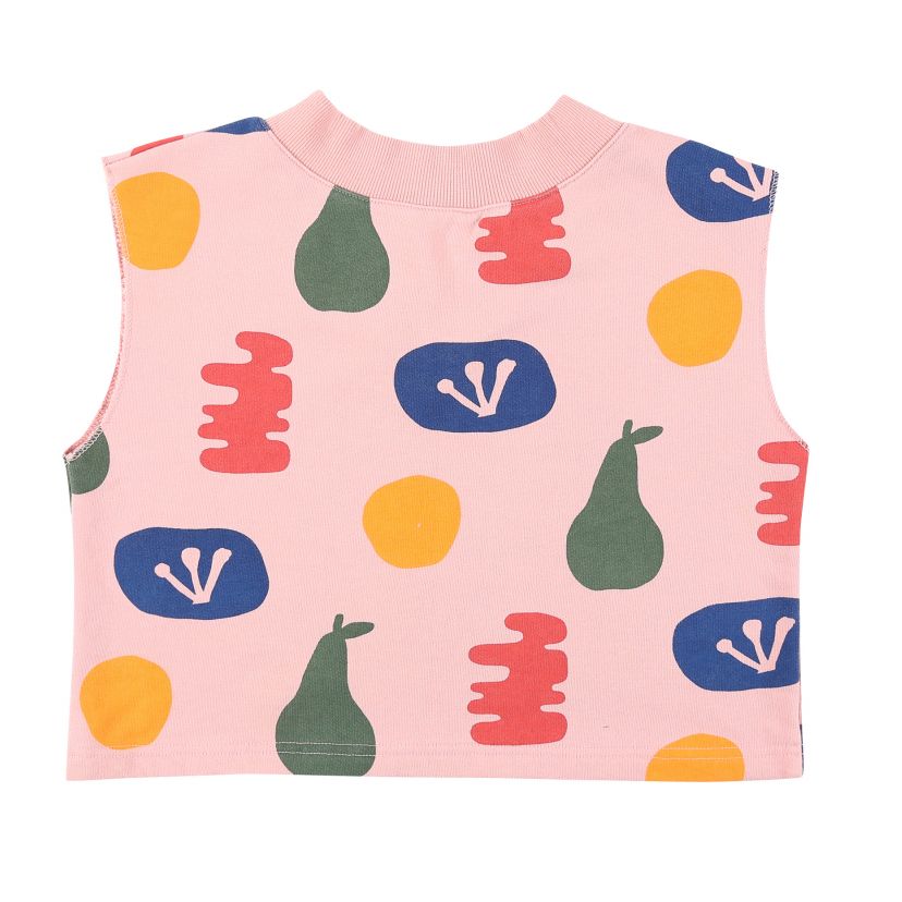 Girls Pink Painting Cotton T-Shirt