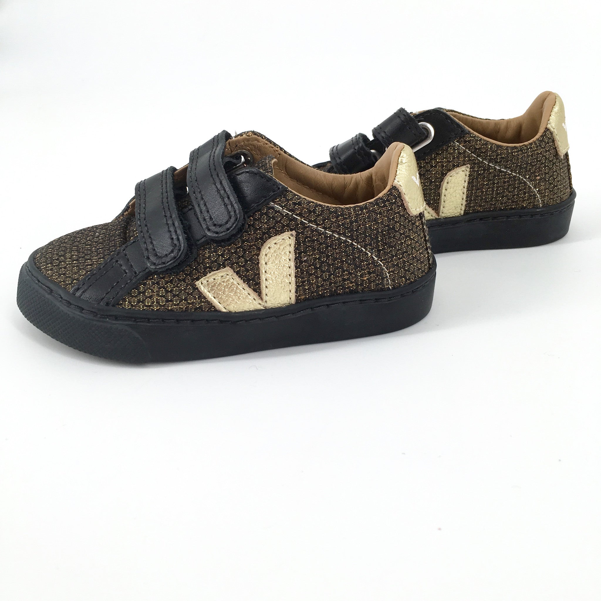 Boys&Girls Gold Lurex Velcro Shoes - CÉMAROSE | Children's Fashion Store - 1