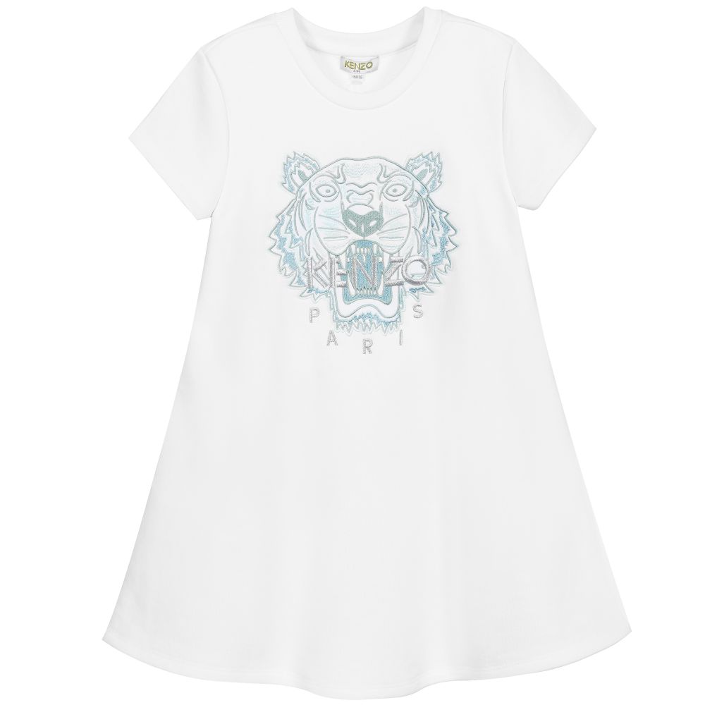 Girls White Tiger Dress
