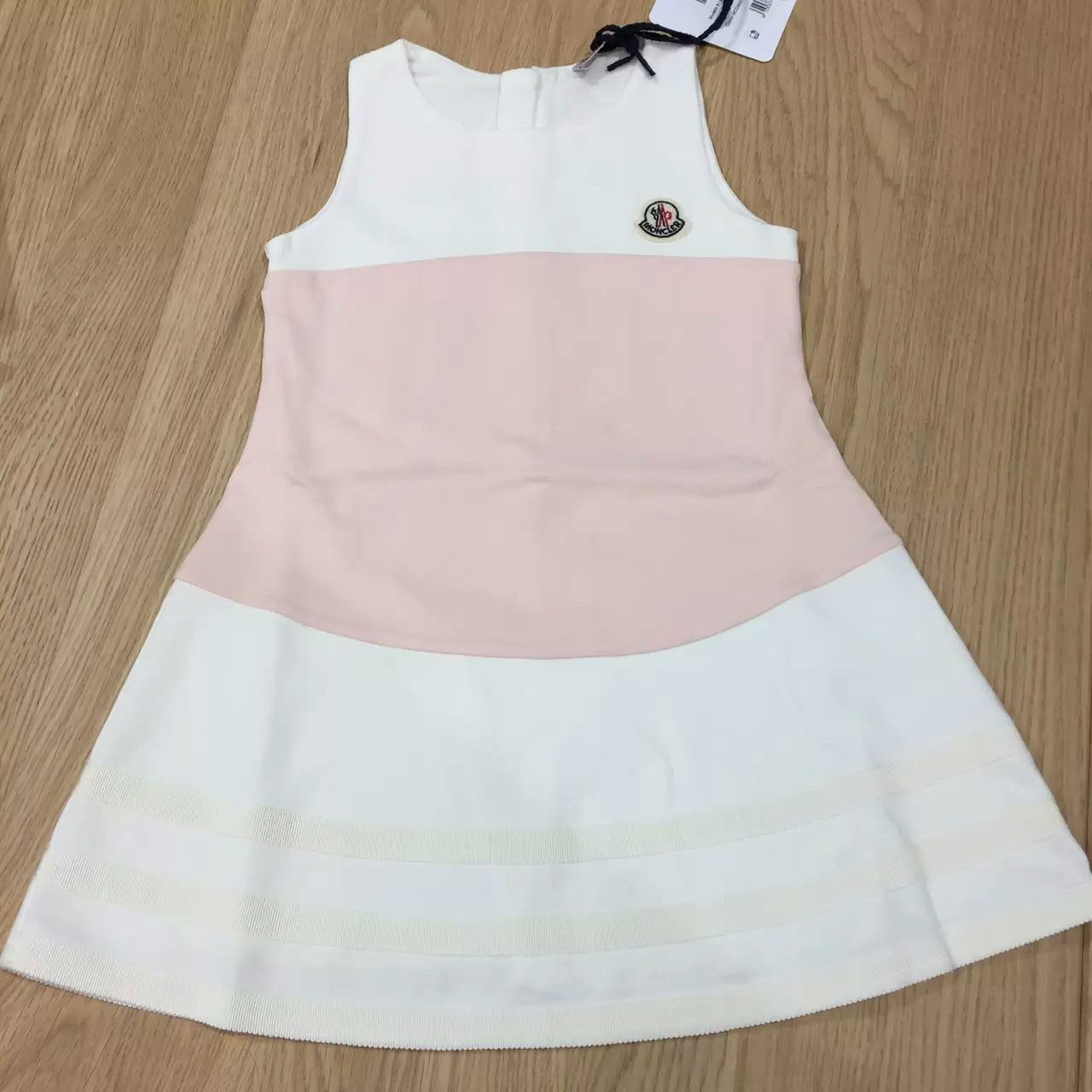 Baby Girls White&Pink Striped Sleeveless 'Abito' Dress - CÉMAROSE | Children's Fashion Store