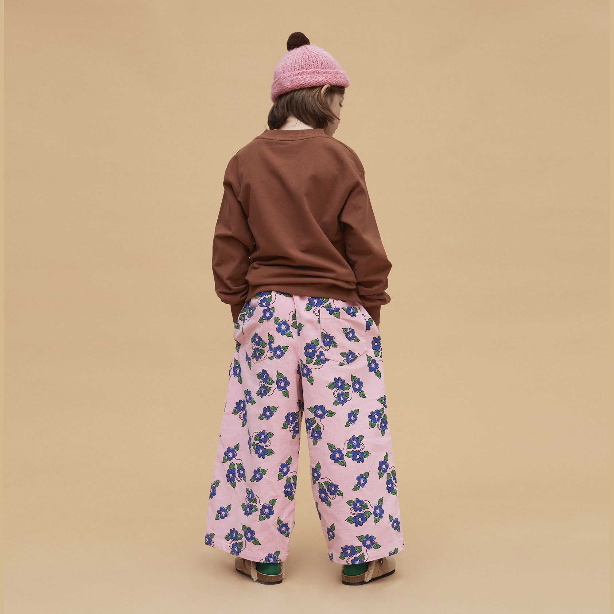 Boys & Girls Brown Printed Cotton Sweatshirt