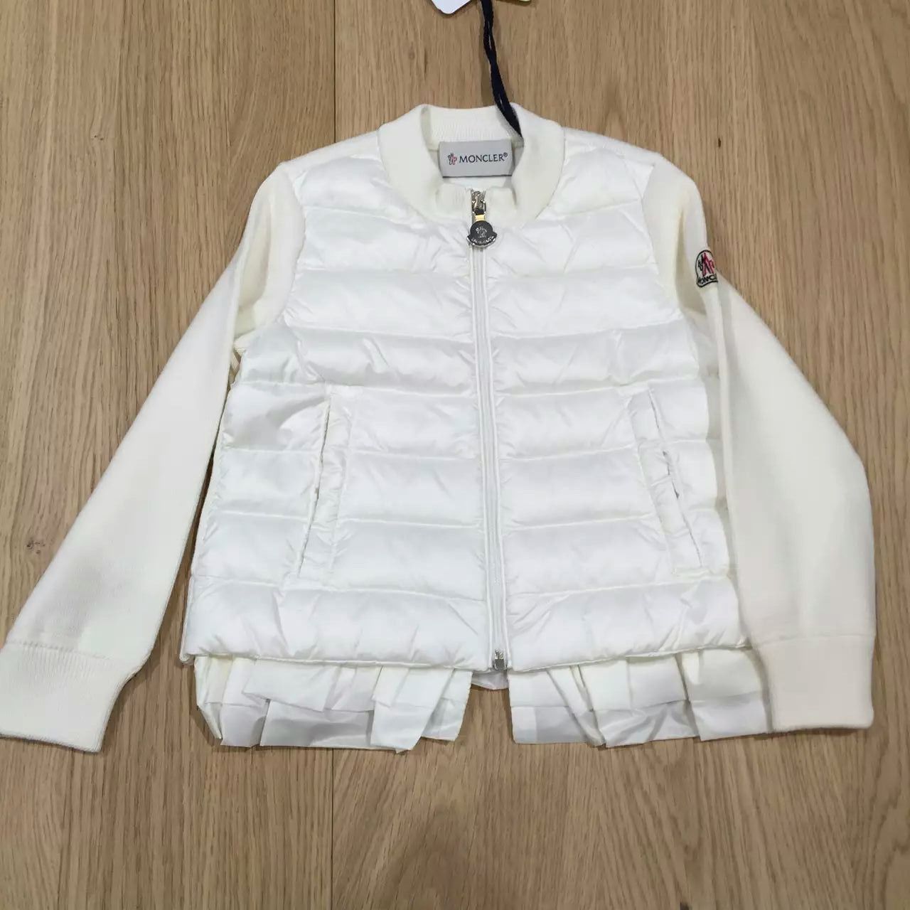 Baby Girls White Down Padded Jackets With Ruffled Hem - CÉMAROSE | Children's Fashion Store