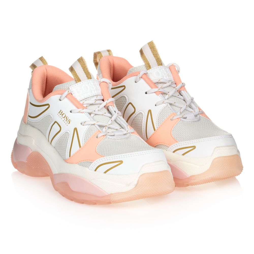 Girls White Logo Shoes