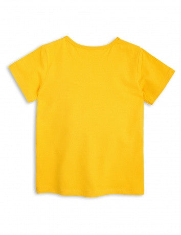 Girls Yellow Rose Printed T-shirt