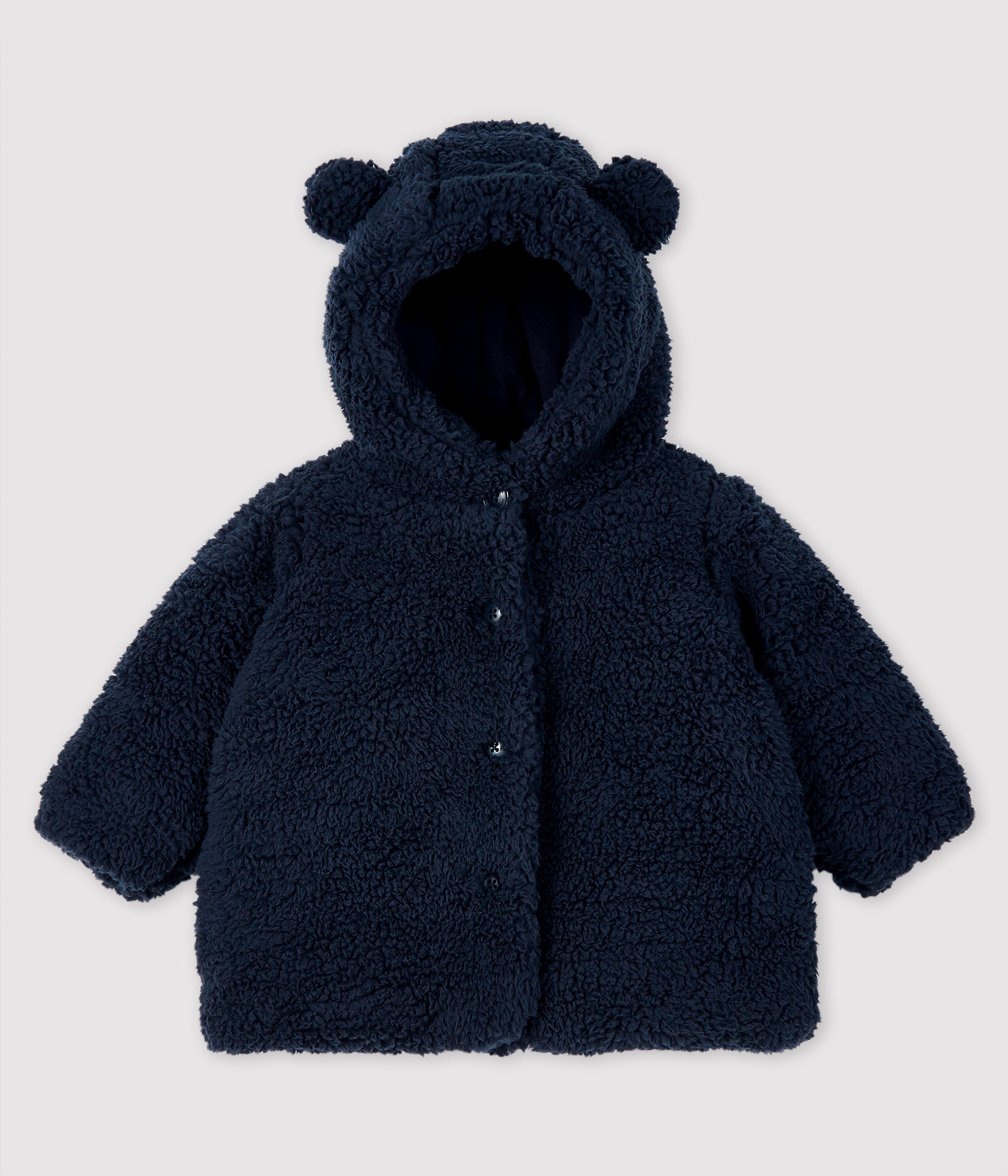 Baby Girls Black Furry Coat