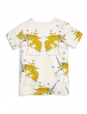 Boys & Girls Ivory Unicorn Printed T-shirt