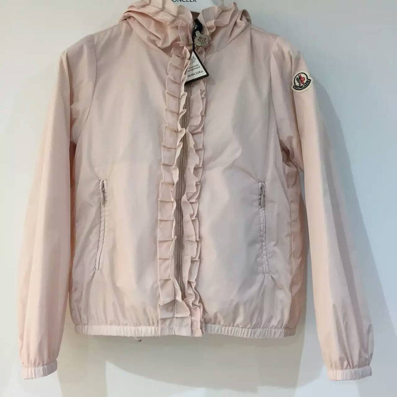 Girls Bright Pink Frilly Hooded 'Darma' Zip-Up Tops - CÉMAROSE | Children's Fashion Store - 1