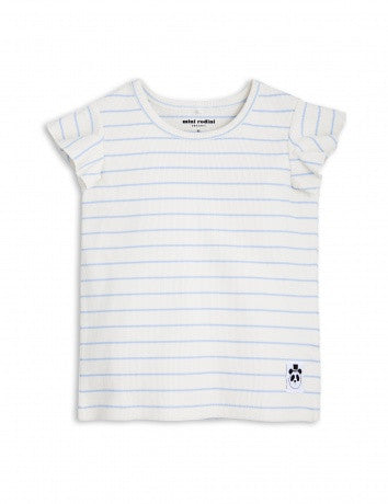 Girls Blue & White Striped T-shirt
