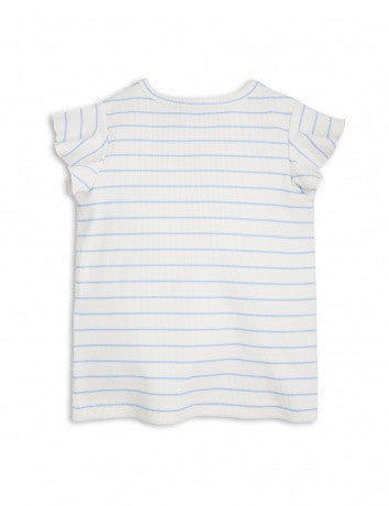 Girls Blue & White Striped T-shirt