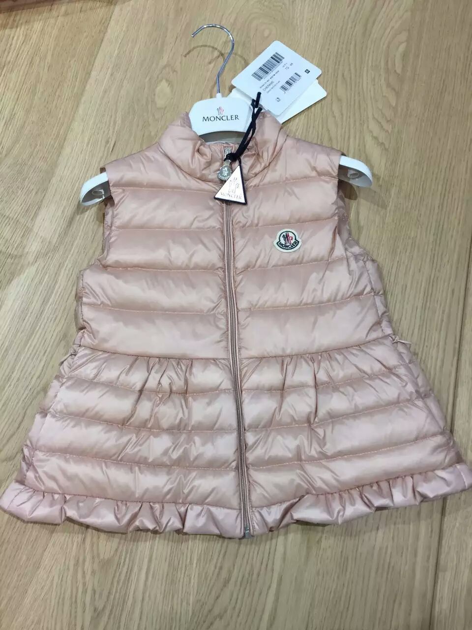 Girls Pale Oyster Pink Down Padded 'Cherame' Gilet - CÉMAROSE | Children's Fashion Store