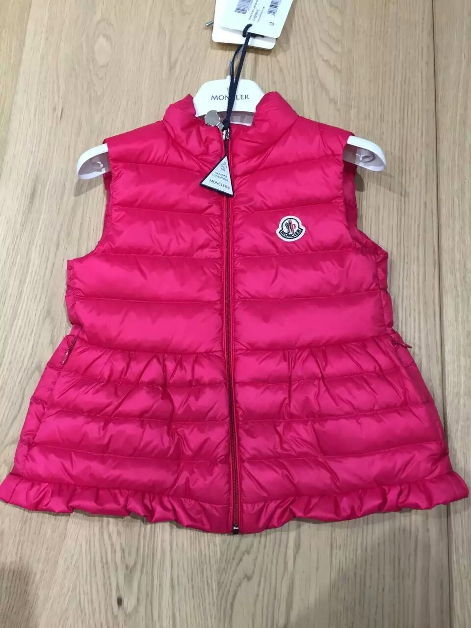 Girls Rose Red Down Padded 'Cherame' Gilet - CÉMAROSE | Children's Fashion Store