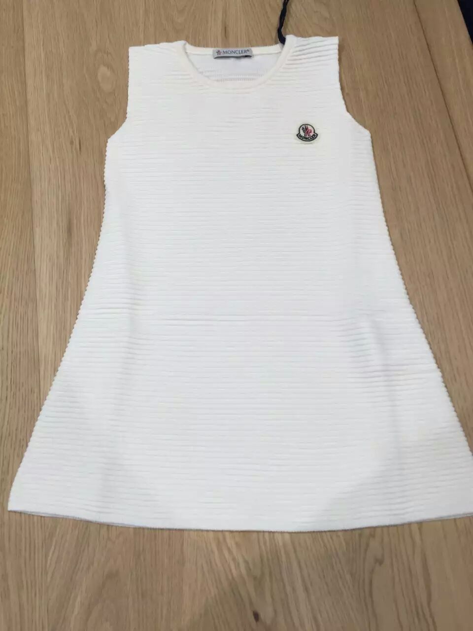 Girls White Striped Knitted Cotton Sleeveless Dress - CÉMAROSE | Children's Fashion Store