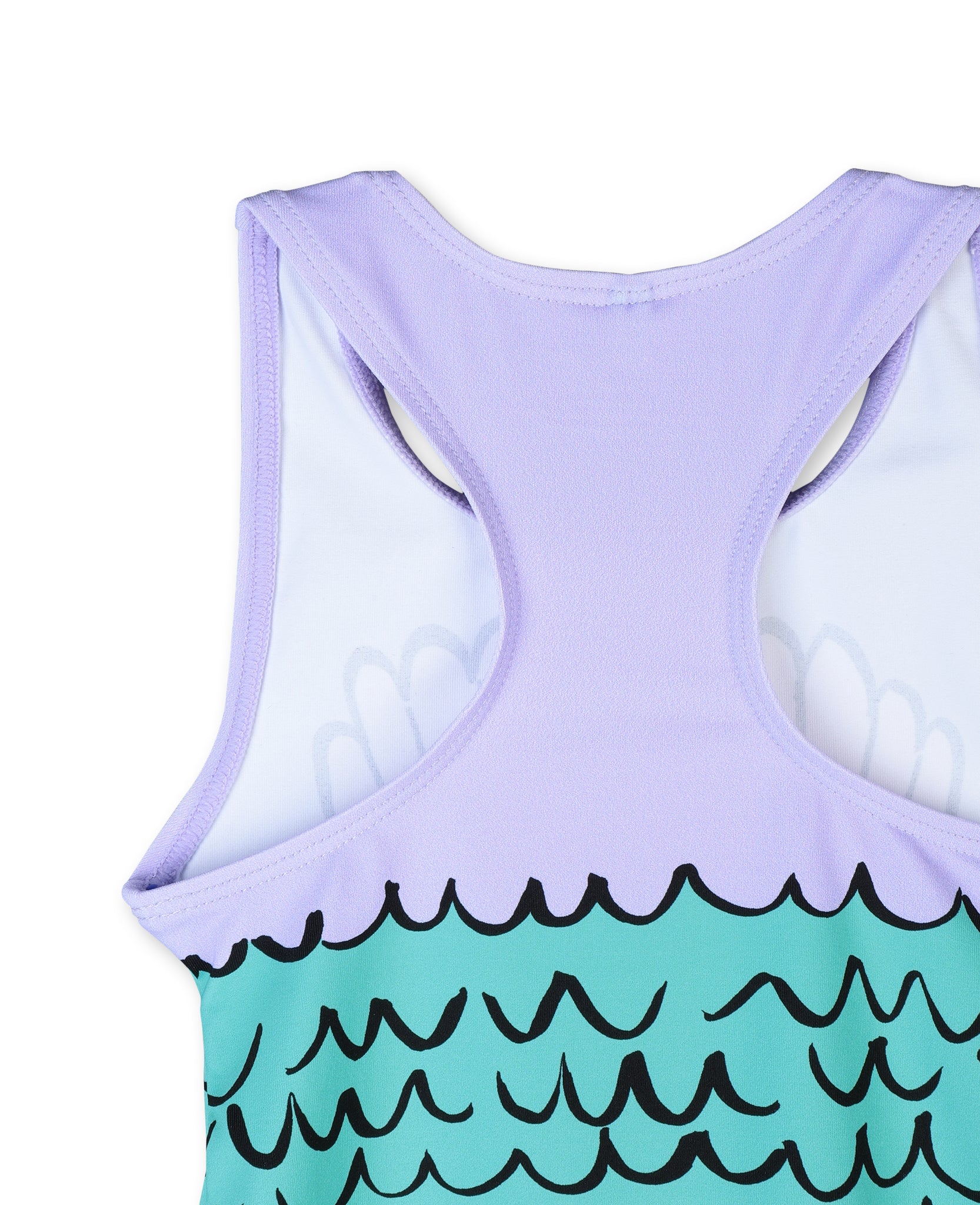 Baby Girls Purple Painted Swimsuit (UPF50+)