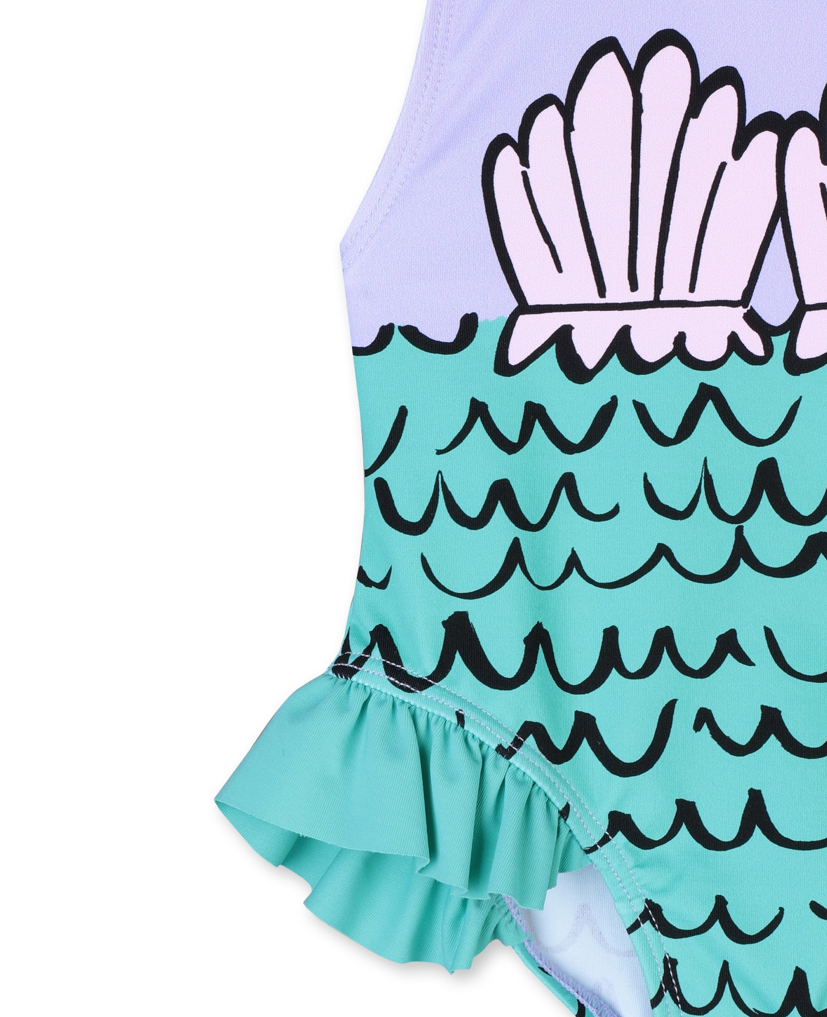 Baby Girls Purple Painted Swimsuit (UPF50+)