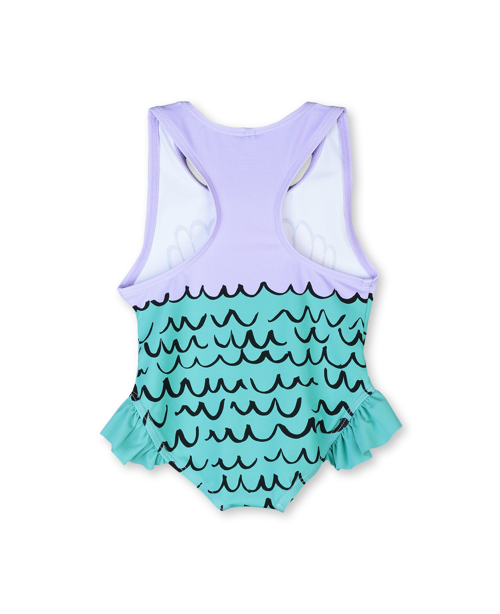 Baby Girls Purple Painted Swimsuit (UPF50+)