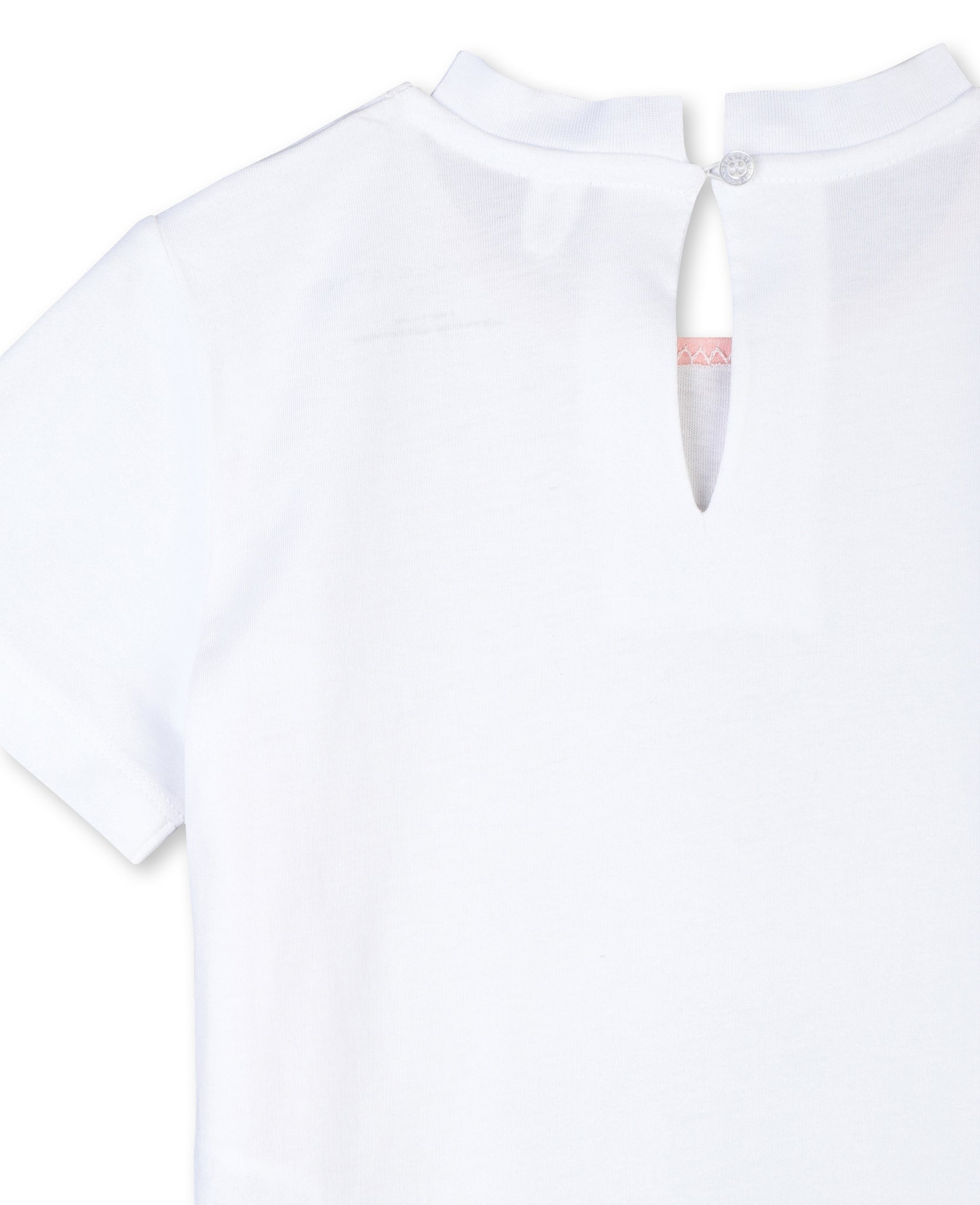 Girls White Rainbow Watercolor Cotton T-shirt