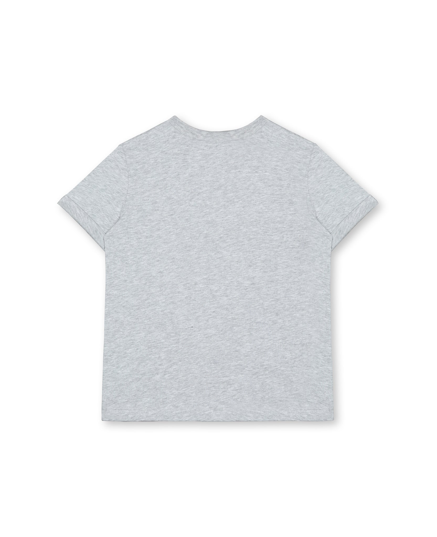 Girls Grey Painted Cotton T-shirt