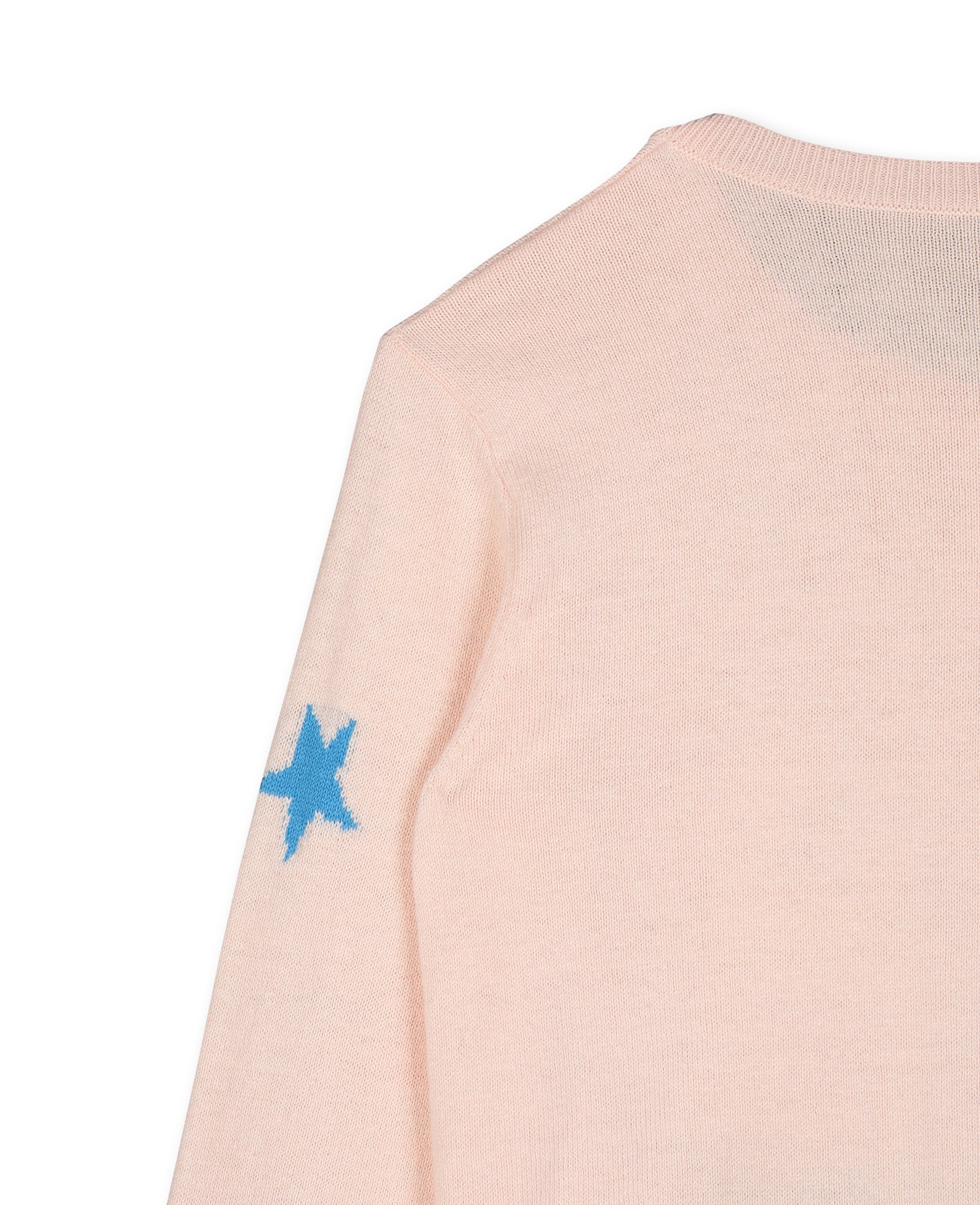 Girls Light Pink Stars Cotton Cardigan
