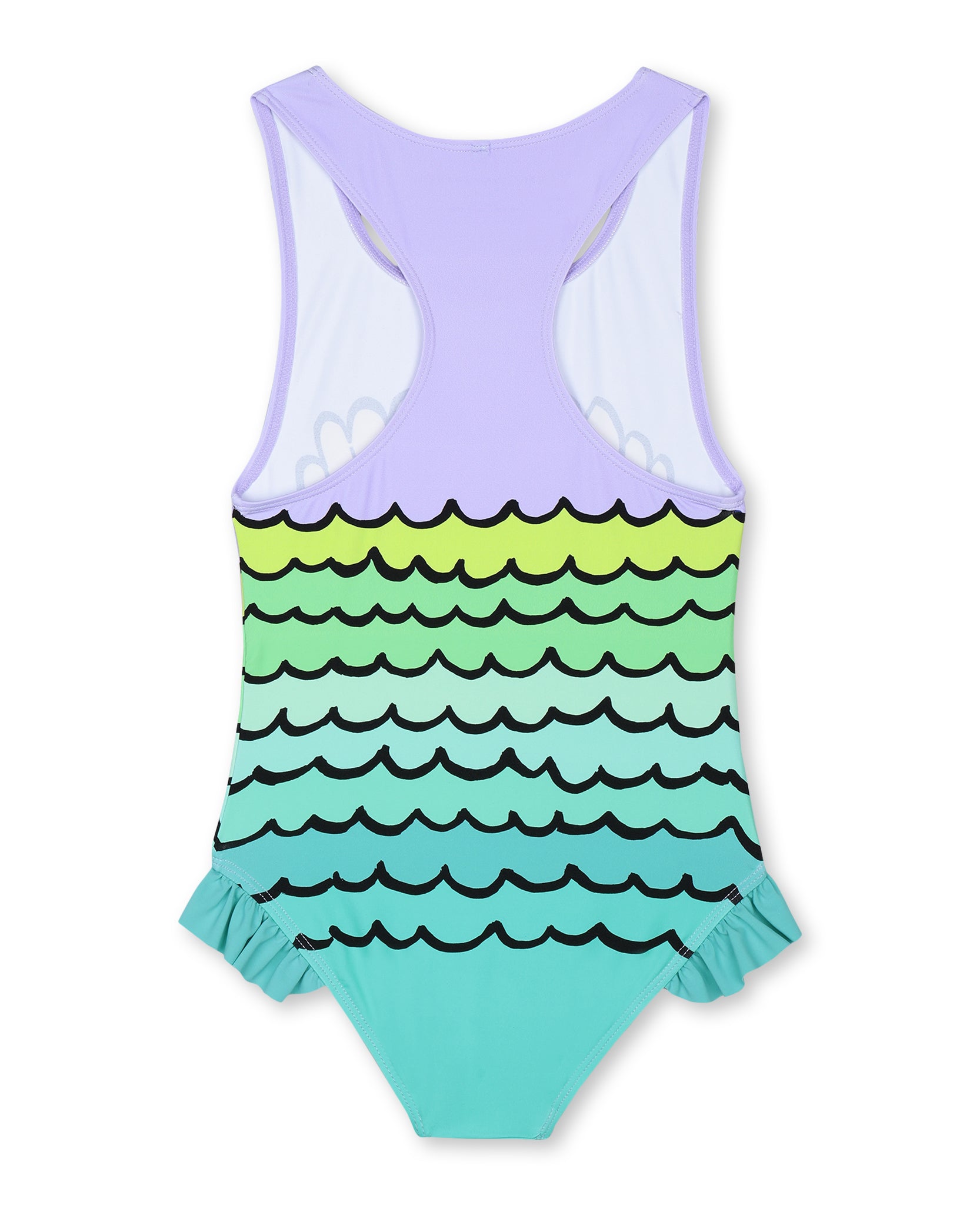 Girls Violet Mermaid Shells Swimsuit