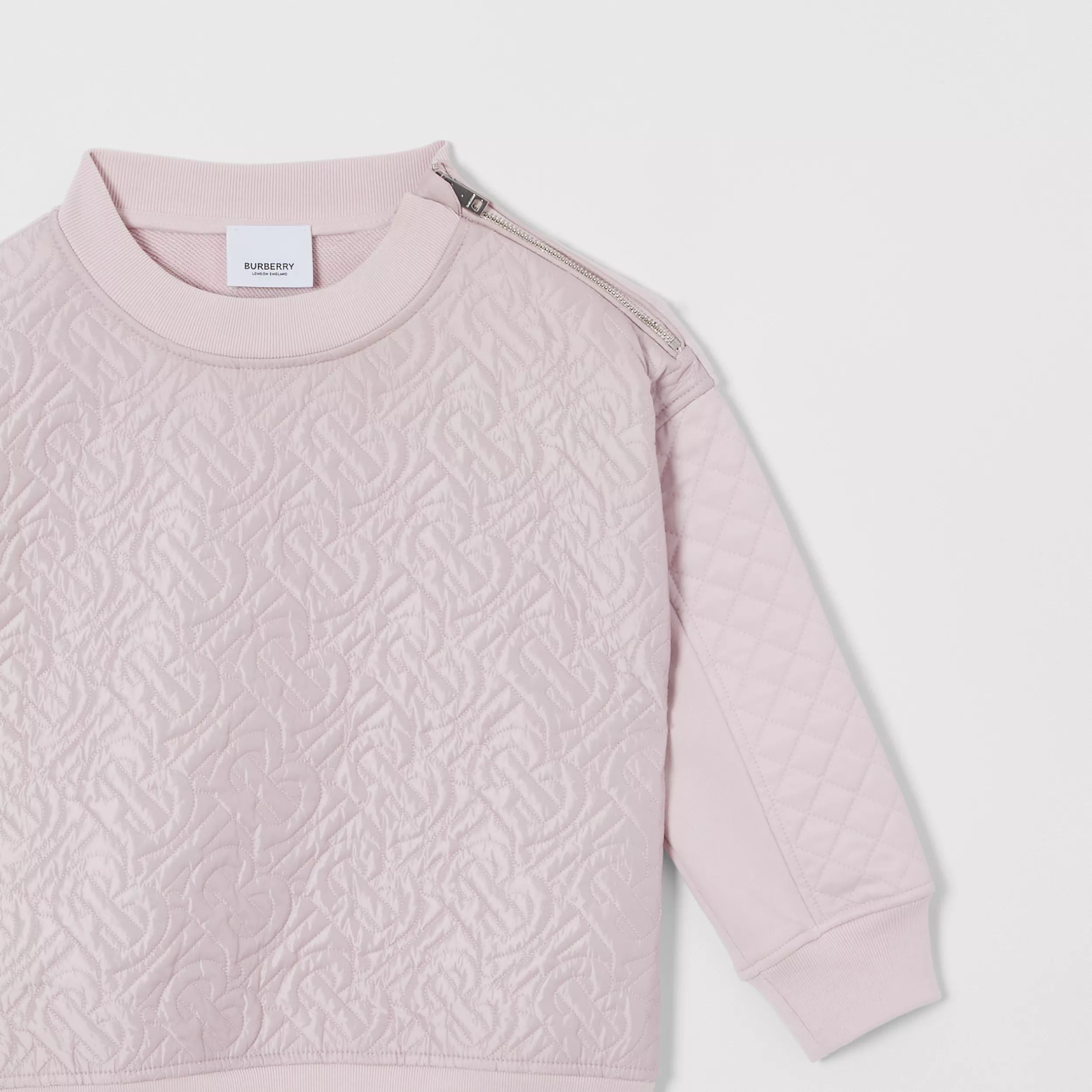 Girls Pink Logo Cotton Sweatshirt