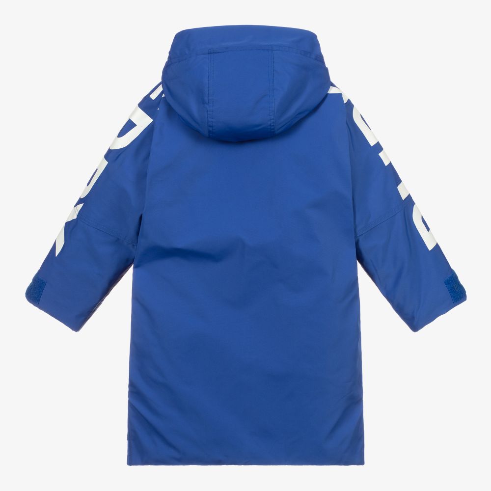 Boys Blue Logo Padded Coat