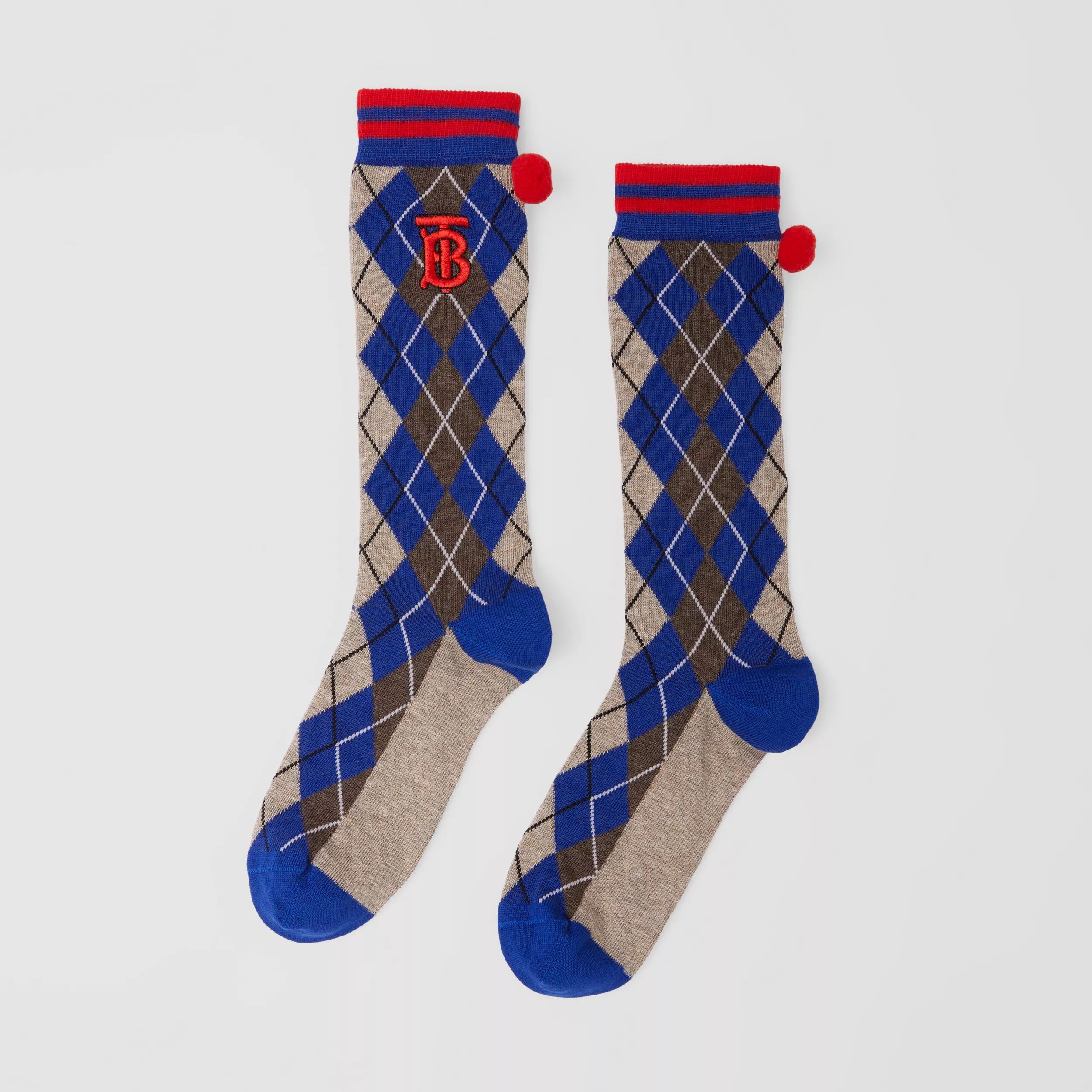 Boys Blue Logo Cotton Socks