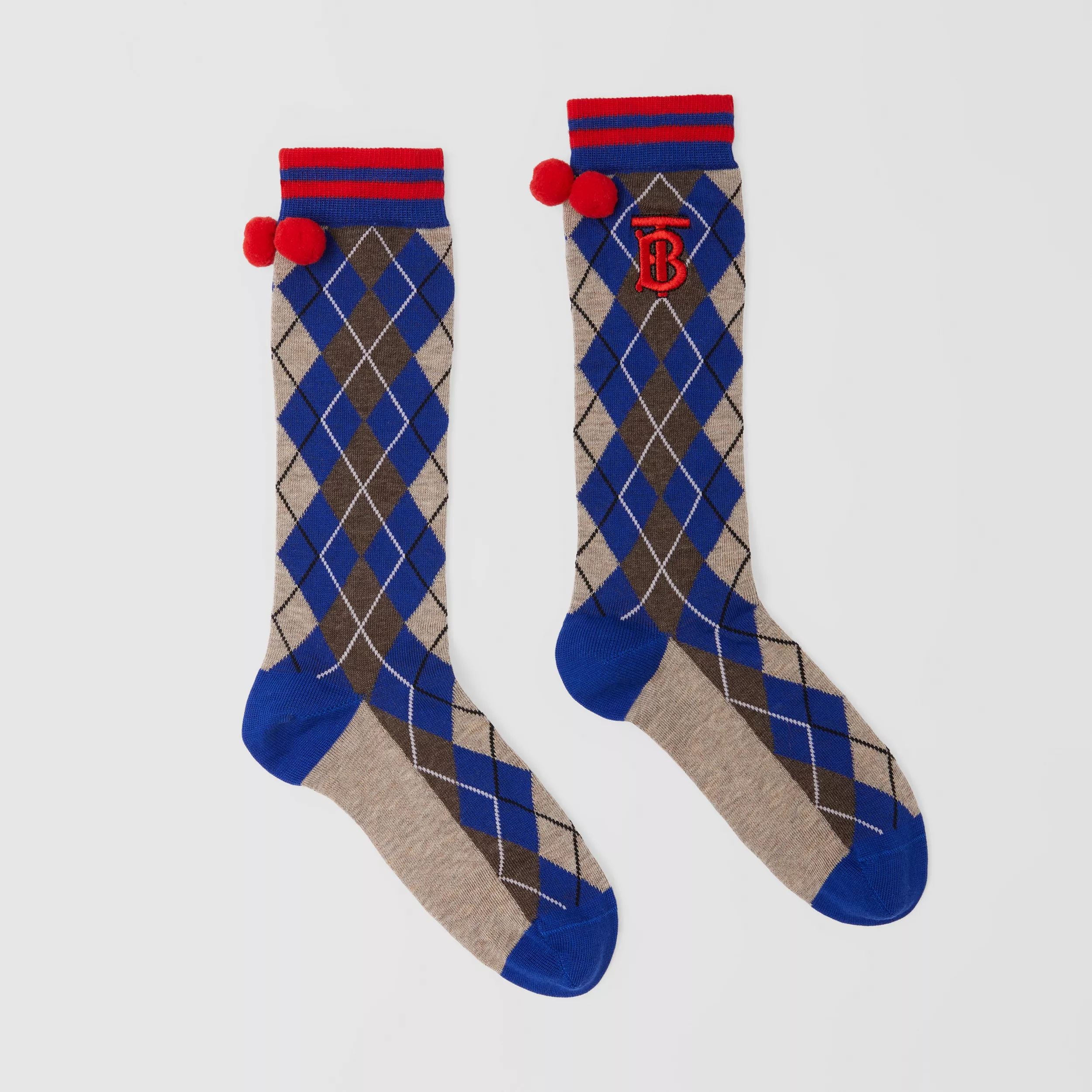 Boys Blue Logo Cotton Socks