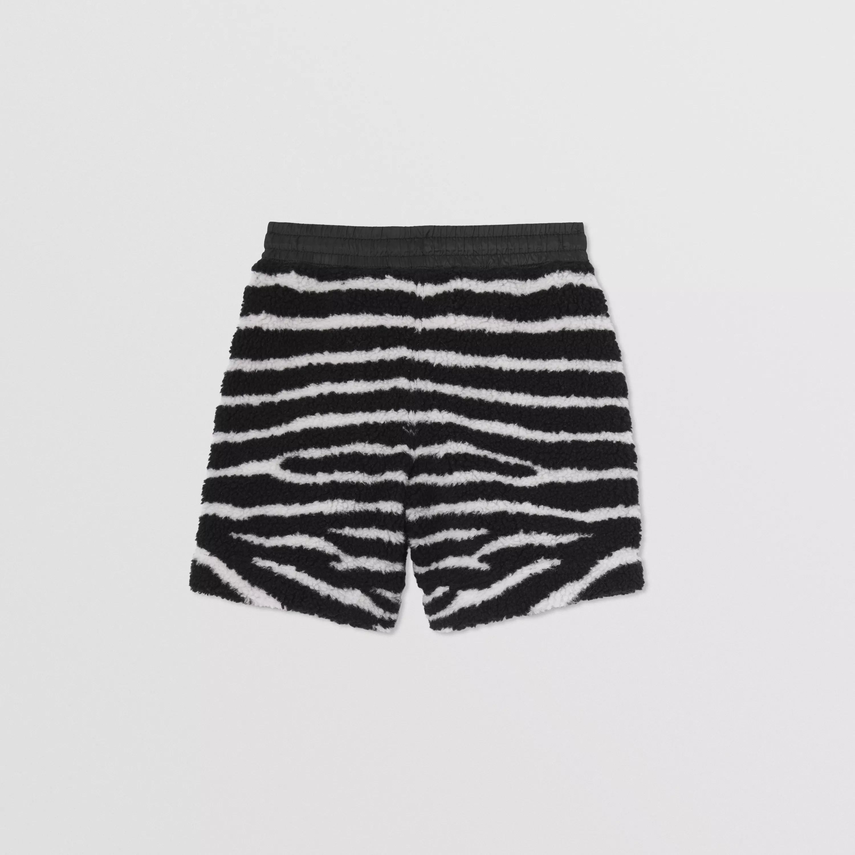 Boys Black Zebra Pattern Shorts