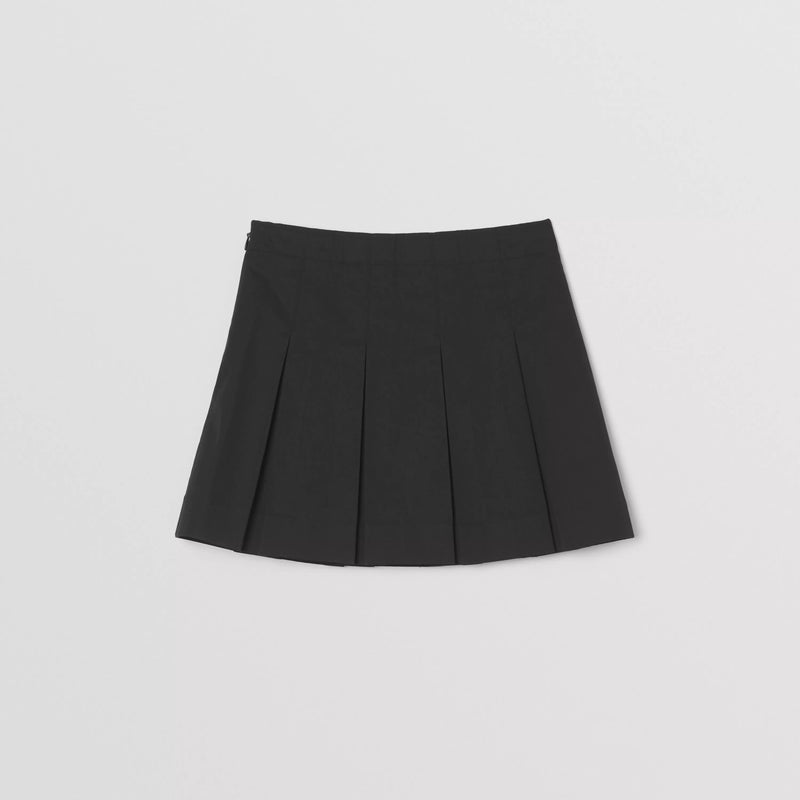 Girls Black Logo Cotton Skirt